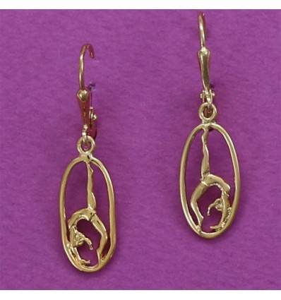boucles d'oreilles dormeuses pendantes gymnaste souplesse arrière Y