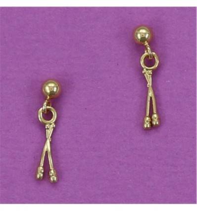 boucles d'oreilles gymnastique rythmique paire de massues