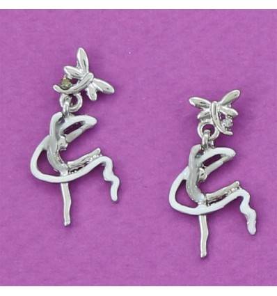 boucles d'oreilles gymnaste au ruban "CAPRICE"