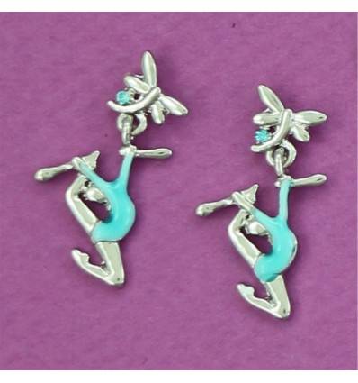 boucles d'oreilles gymnaste aux massues "CAPRICE"