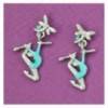 boucles d'oreilles gymnaste aux massues "CAPRICE"