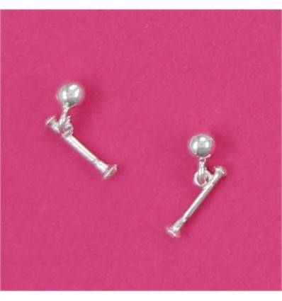 boucles d'oreilles mini baton de twirling