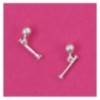 boucles d'oreilles mini baton de twirling