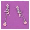 boucles d'oreilles gymnaste en souplesse rose collection FLUANCE