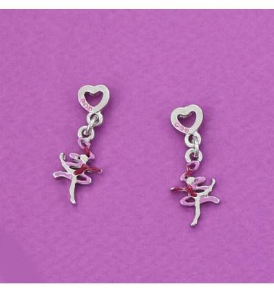 boucles d'oreilles gymnaste rose collection FLUANCE