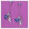 boucles d'oreilles gymnaste turquoise collection FLUANCE