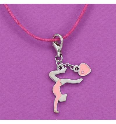 collier gymnaste en souplesse rose FLUANCE