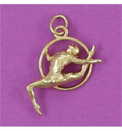 pendentif gymnastique rythmique gymnaste au cerceau