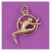 pendentif gymnastique rythmique gymnaste au cerceau