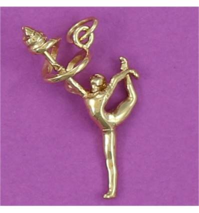 pendentif gymnastique ryhtmique la gymnaste au ruban