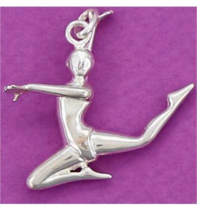 pendentif aérobic femme stylisé saut