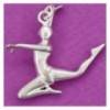 pendentif aérobic femme stylisé saut