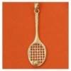 big racket and ball tennis pendant