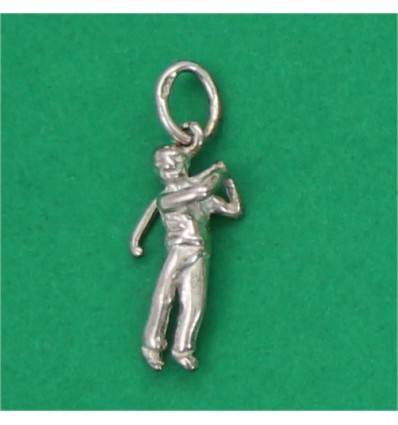 pendentif joueur de golf en argent massif