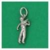 pendentif joueur de golf en argent massif