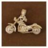 pendentif moto custom roues qui tournent