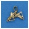 two tiny ice skating boots pendant