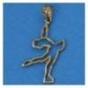 pendentif patineuse cambrée stylisée