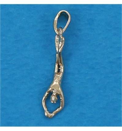 Pendentif plongée en apnée pendentif apnéiste en argent ou plaqué-or