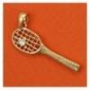 pendentif raquette de tennis et balle de tennis strass