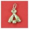 pendentif deux quilles de bowling et boule de bowling