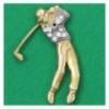 pins joueur de golf argent et vermeil