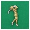 pins joueuse de golf argent et vermeil