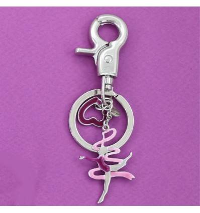 porte-clefs gymnaste rose collection FLUANCE