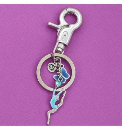 porte-clefs gymnaste turquoise collection FLUANCE