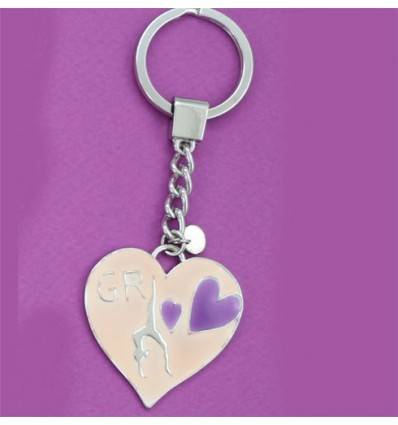 porte-clefs gymnastique rose I love GR