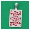 pendentif carte dame de coeur