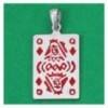 pendentif carte dame de carreau