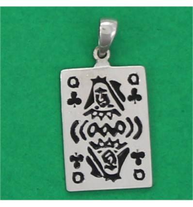 queen of clubs pendant