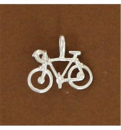 pendentif en volume argent massif vélo