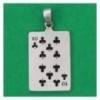 10 of clubs card pendant