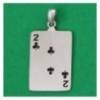 2 of clubs pendant