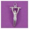high bar gymast pendant sterling silver