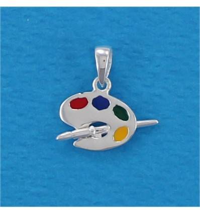 pendentif palette de peinture, pendentif peintre