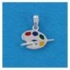 pendentif palette de peinture, pendentif peintre