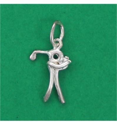 pendentif petit joueur de golf stylisé