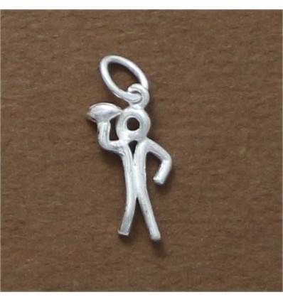 petit pendentif rugbyman stylisé