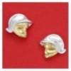 boucles d'oreilles pompiers casque de pompier F1