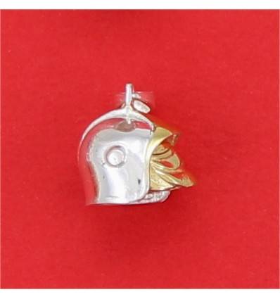 pendentif casque de pompier F1bicolore