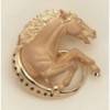 broche en or cheval et saphir