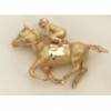 broche en or cheval au galop