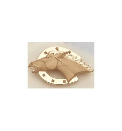 broche en or tête de cheval