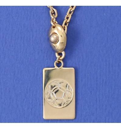 football key ring gold plated