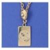 football key ring gold plated