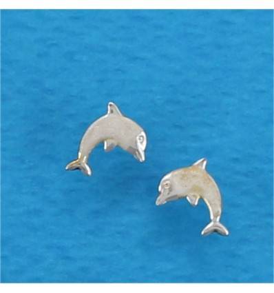 boucles d'oreilles dauphins argent massif