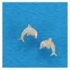dolphins earrings sterling silver